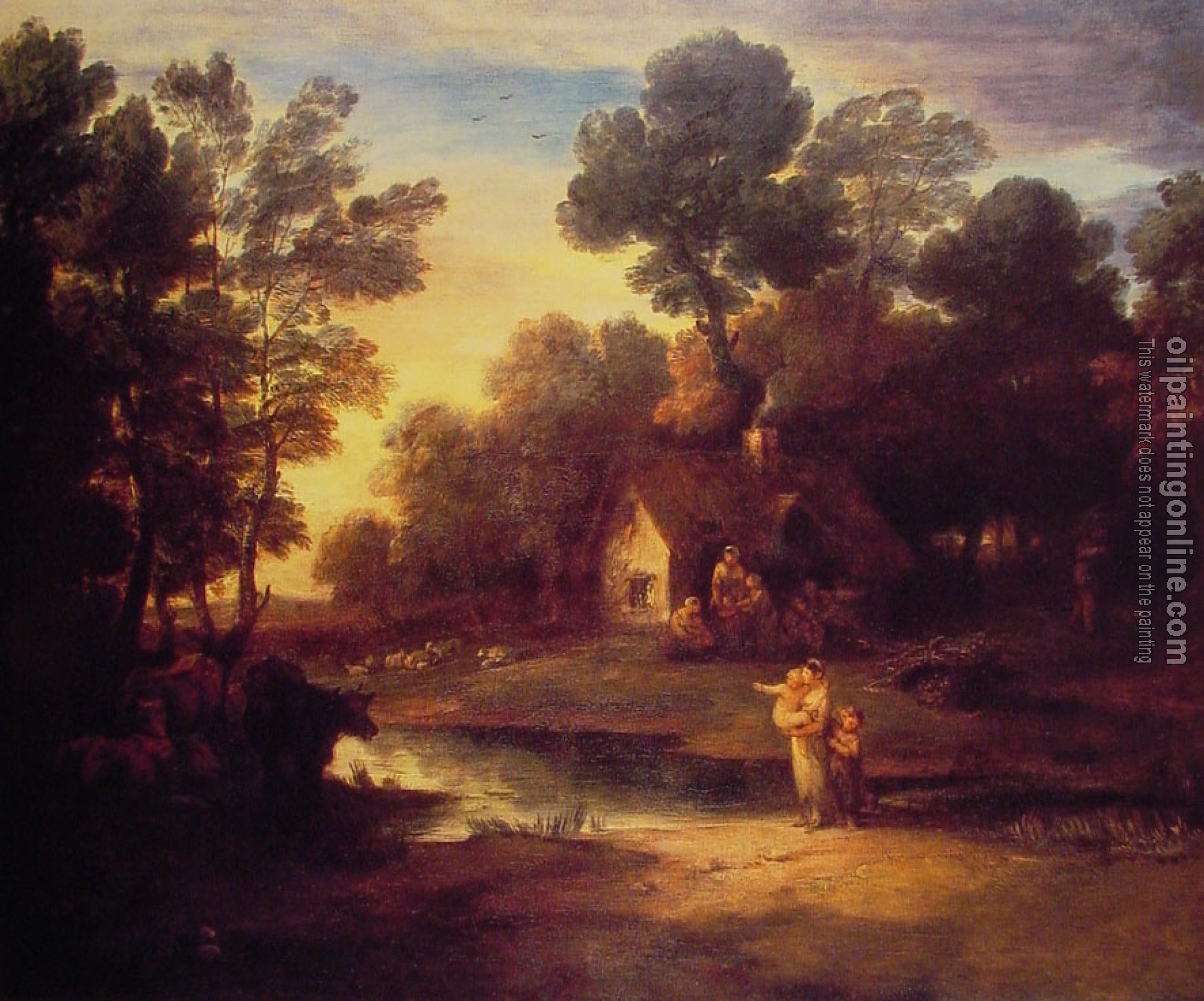 Gainsborough, Thomas - Wooded Landscape with Cattle